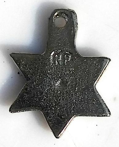 WW2 GERMAN NAZI HOLOCAUST GHETTO OF KRAKOW FOUND - STAR OF DAVID PENDANT JEW