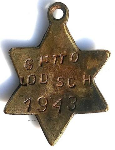WW2 GERMAN NAZI HOLOCAUST GHETTO OF Litzmannstadt ( LODZ ) FOUND - STAR OF DAVID PENDANT JEW JEWISH