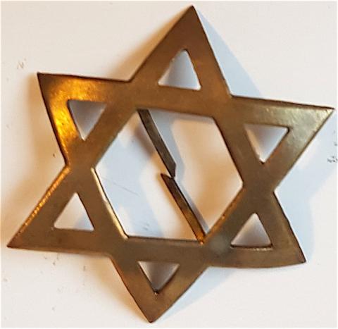 WW2 GERMAN NAZI HOLOCAUST NICE STAR OF DAVID JEWISH PIN BADGE FROM GHETTO KRAKOW HOLOCAUST JEW JUDE JOOD JUDEN JUIF