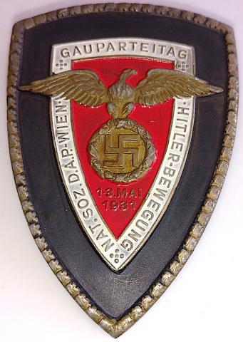 WW2 GERMAN NAZI III REICH 1-3 MAI 1931 GAUPARTEITAG RALLY DAY BADGE NSDAP  MADE BY RZM