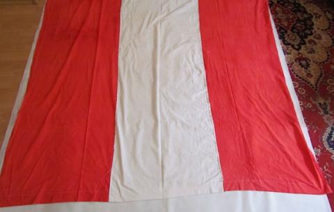 WW2 GERMAN NAZI LARGE HITLER YOUTH BUILDING FLAG WITH SWASTIKA