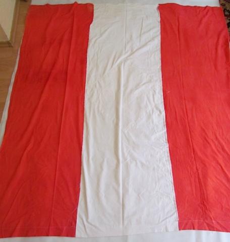 WW2 GERMAN NAZI LARGE HITLER YOUTH BUILDING FLAG WITH SWASTIKA