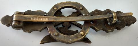 WW2 GERMAN NAZI LATE WAR LUFTWAFFE CLOSE COMBAT CLASP IN BRONZE BADGE AWARD