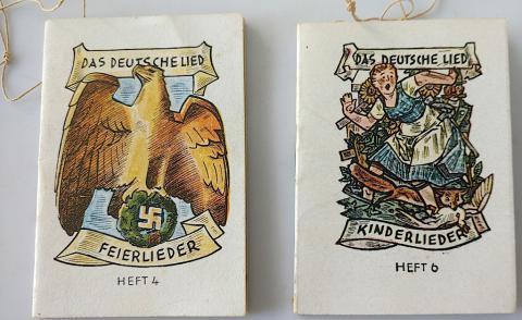 WW2 GERMAN NAZI LOT OF 6 THIRD REICH MINI WINTERHILFSWERK SONGBOOKS INCLUDING WAFFEN SS BOOK