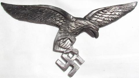 WW2 GERMAN NAZI LUFTWAFFE LARGE EAGLE WITH SWASTIKA WALL PLATE