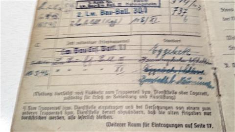 WW2 GERMAN NAZI LUFTWAFFE SOLDIER SOLDBUCH LOT OF ENTRIES & THIRD REICH STAMPS & personal handmade draw LW