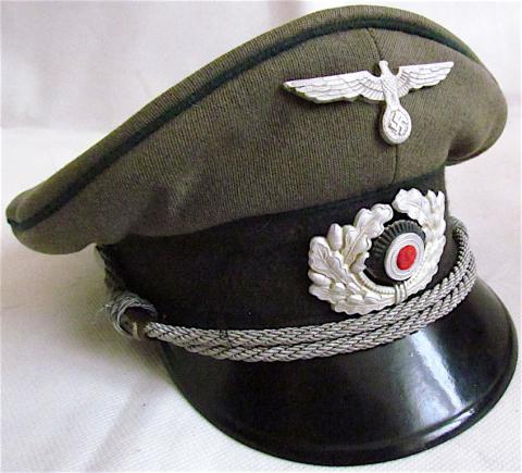 WW2 GERMAN NAZI NICE ADMINISTRATION WEHRMACHT VISOR CAP EXCELLENT CONDITION WITH EAGLE + SWASTIKA