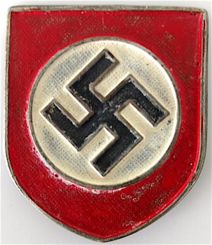 WW2 GERMAN NAZI NICE AFRIKA KORPS HELMET SWASTIKA INSIGNIA PIN WITH 2 STRONG PRONGS