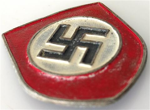 WW2 GERMAN NAZI NICE AFRIKA KORPS HELMET SWASTIKA INSIGNIA PIN WITH 2 STRONG PRONGS