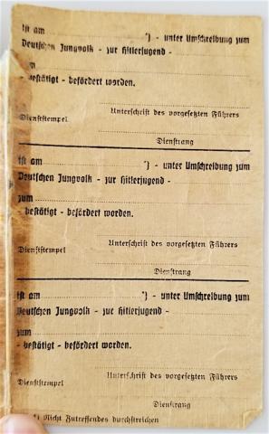 WW2 GERMAN NAZI NICE FLIP ID FROM A HITLER YOUTH YOUNG SOLDIER WITH PHOTOS, STAMPS, ETC. HJ HITLERJUGEND JEUNESSE HITLERIENNE 