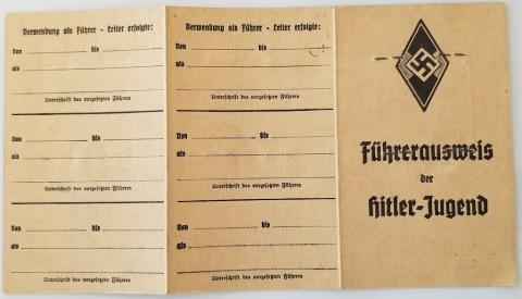 WW2 GERMAN NAZI NICE FLIP ID FROM A HITLER YOUTH YOUNG SOLDIER WITH PHOTOS, STAMPS, ETC. HJ HITLERJUGEND JEUNESSE HITLERIENNE 