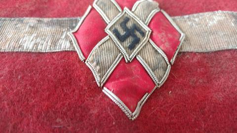 WW2 GERMAN NAZI NICE HITLER YOUTH COTON ARMBAND WITH DIAMOND LOGO - SWASTIKA