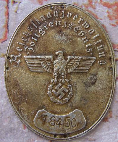 WW2 GERMAN NAZI NICE LARGE ID PLATE NSKK SA SS WH VEHICULE