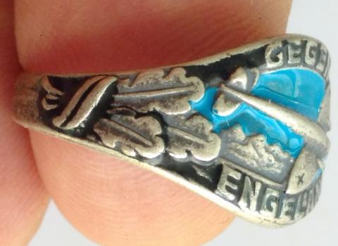 WW2 GERMAN NAZI NICE LUFTWAFFE OFFICER RING FOR CAMPAIGN IN THE U.K MARKED SILVER 800 WW2 GERMAN NAZI NICE LUFTWAFFE OFFICER RING FOR CAMPAIGN IN THE U.K MARKED SILVER 800