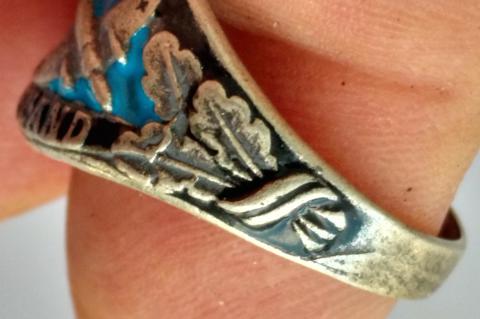 WW2 GERMAN NAZI NICE LUFTWAFFE OFFICER RING FOR CAMPAIGN IN THE U.K MARKED SILVER 800 WW2 GERMAN NAZI NICE LUFTWAFFE OFFICER RING FOR CAMPAIGN IN THE U.K MARKED SILVER 800
