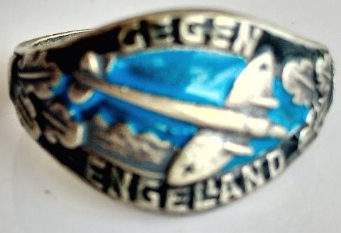 WW2 GERMAN NAZI NICE LUFTWAFFE OFFICER RING FOR CAMPAIGN IN THE U.K MARKED SILVER 800 WW2 GERMAN NAZI NICE LUFTWAFFE OFFICER RING FOR CAMPAIGN IN THE U.K MARKED SILVER 800