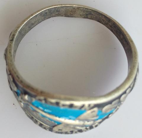 WW2 GERMAN NAZI NICE LUFTWAFFE OFFICER RING FOR CAMPAIGN IN THE U.K MARKED SILVER 800 WW2 GERMAN NAZI NICE LUFTWAFFE OFFICER RING FOR CAMPAIGN IN THE U.K MARKED SILVER 800