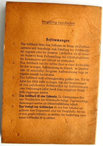 WW2 GERMAN NAZI NICE LUFTWAFFE SOLDBUCH WITH LOT OF ENTRIES AND NICE 3ND REICH EAGLE STAMPS