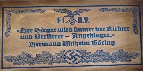 WW2 GERMAN NAZI NICE POST WAR MADE LUFTWAFFE CIGAR WOODEN BOX CIGARETTE TOBACCO CASE EAGLE AND SWASTIKA