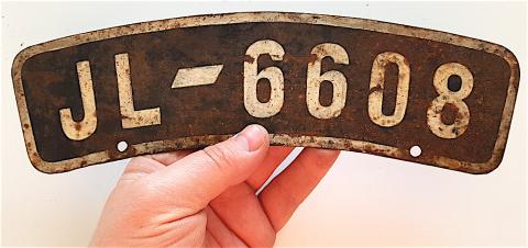 WW2 GERMAN NAZI NICE RARE MOTORCYCLE LICENCE PLATE WEHRMACHT