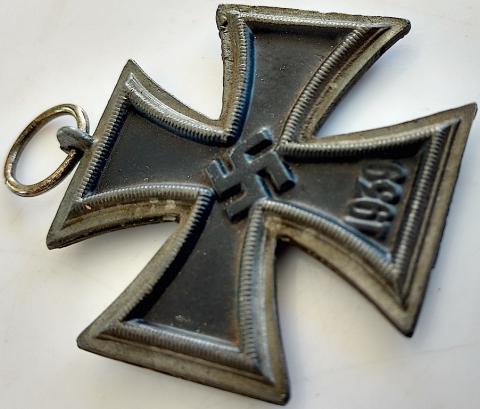 WW2 GERMAN NAZI NICE SECOND CLASS IRON CROSS MEDAL AWARD NO RIBBON - SWASTIKA CROIX DE FER MEDAILLE