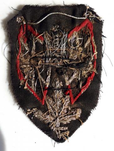 WW2 GERMAN NAZI NICE UNIFORM TUNIC PATCH WITH EAGLE, FLAGS AND SWASTIKA