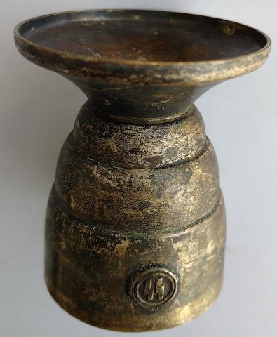 WW2 GERMAN NAZI NICE WAFFEN SS RELIC FOUND EGG CUP WITH SS RUNES