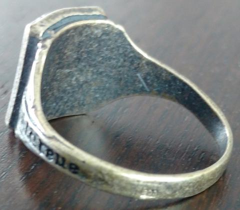  WW2 GERMAN NAZI NICE WAFFEN SS SILVER 800 RING MARKED