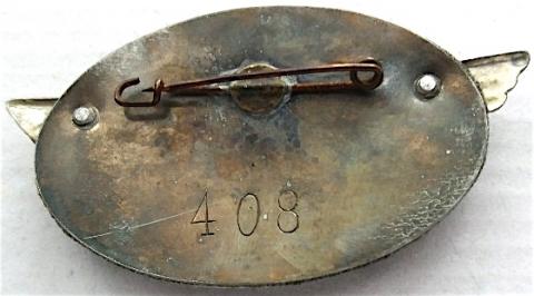 WW2 GERMAN NAZI NORVEGIANS VOLONTEERS BADGE ID 408 MILITAR VELMARTUNG NORWEGEN