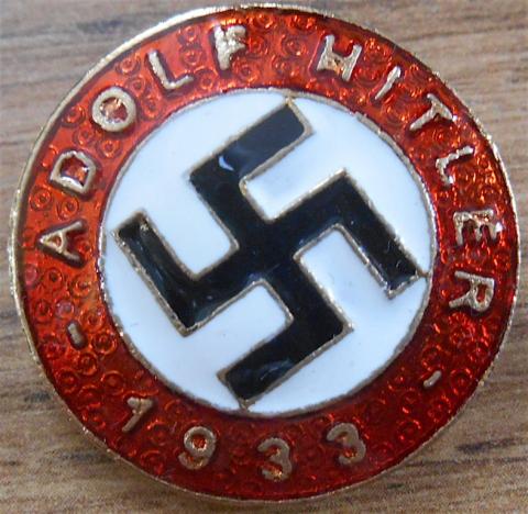 WW2 GERMAN NAZI NSDAP ADOLF HITLER NAZI PARTY MEMBER EMANEL PIN by RZM
