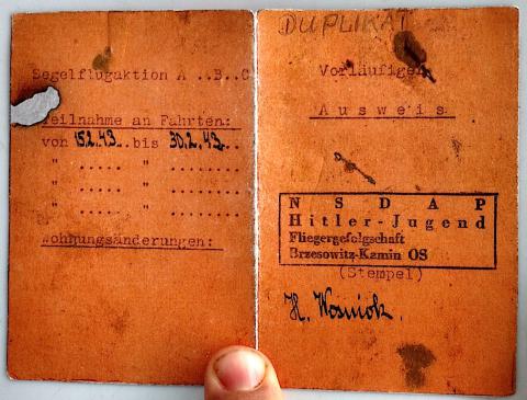 WW2 GERMAN NAZI NSDAP - HITLER YOUTH AMAZING AUSWEIS ID + EXTRA PHOTO HJ HITLERJUGEND