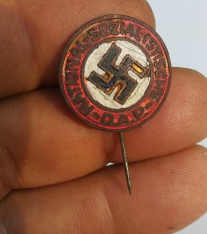 WW2 GERMAN NAZI NSDAP MEMBER BADGE MARKED RARE PIN OF THIRD REICH