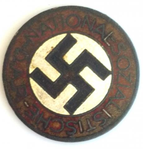 WW2 GERMAN NAZI NSDAP MEMBERSHIP PIN RZM MARKED RELIC FOUND