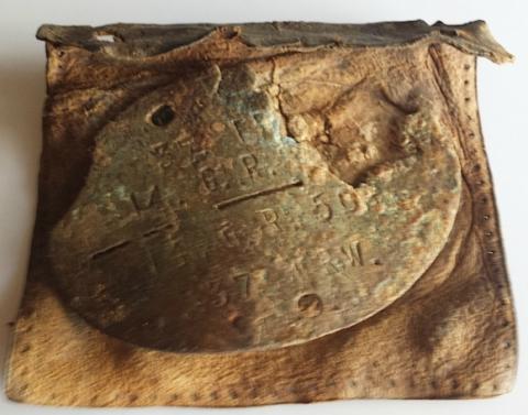 WW2 GERMAN NAZI ORIGINAL SOLDIER DOGTAG WITH ETUI RELIC WH