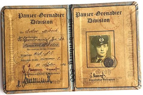 WW2 GERMAN NAZI PANZER GRENADIER WAFFEN SS DIVISION TANK HARDCOVER FLIP ID