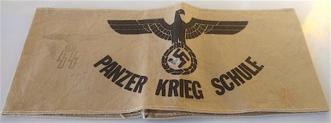 WW2 GERMAN NAZI PANZER GRENADIER WAFFEN SS TOTENKOPF KRIEG SCHULE STAMPED ARMBAND **REPLIKA**