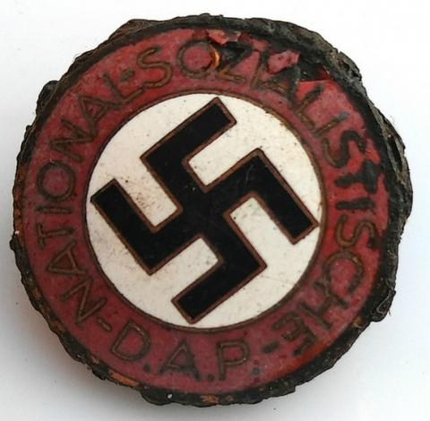 WW2 GERMAN NAZI PARTY NSDAP MEMBERSHIP PIN RELIC FOUND RZM