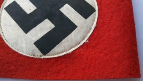 WW2 GERMAN NAZI PARTY NSDAP THIRD REICH EARLY COTTON ARMBAND TUNIC REMOVED