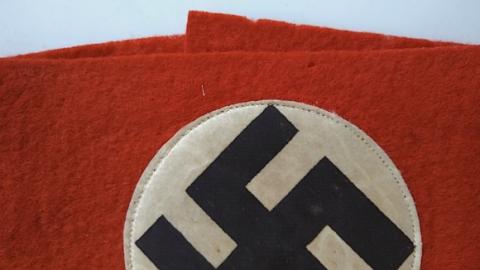 WW2 GERMAN NAZI PARTY NSDAP THIRD REICH EARLY COTTON ARMBAND TUNIC REMOVED