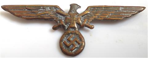 WW2 GERMAN NAZI POST WAR VETERAN EAGLE PIN INSIGNIA WITH IRON CROSS WITH BOTH SOLID PRONGS