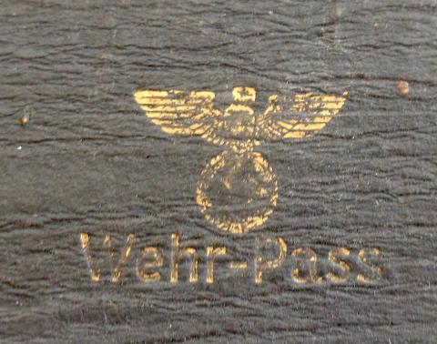 WW2 GERMAN NAZI RARE AND NICE WEHRPASS ID COVER WITH NICE THIRD REICH EAGLE STAMP