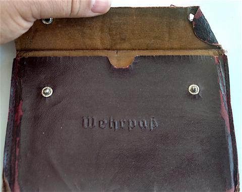 WW2 GERMAN NAZI RARE AND NICE WEHRPASS ID COVER 