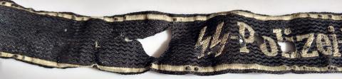WW2 GERMAN NAZI RARE BATTLEFIELD TUNIC REMOVED BEVO WAFFEN SS GESTAPO POLIZEI CUFFTITLE POLICE