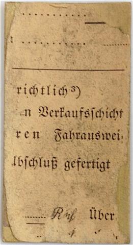 WW2 GERMAN NAZI RARE CONCENTRATION CAMP AUSCHWITZ BIRKENAU PERIOD CIVIL ORIGINAL TRAIN TICKET DEPORTATION JEWISH JUDEN JUDE JUIF EXTERMINATION HOLOCAUST SHOAH