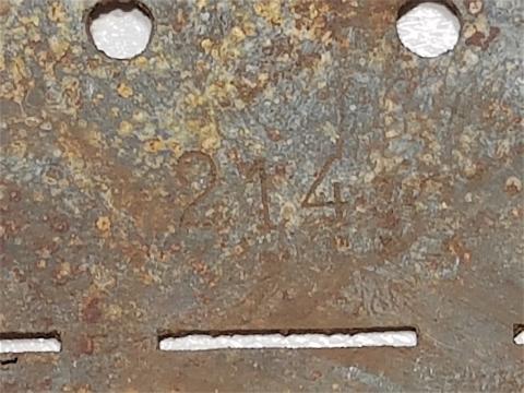 WW2 GERMAN NAZI RARE CONCENTRATION CAMP AUSCHWITZ WAFFEN SS TOTENKOPF GUARD DOGTAG ID 214