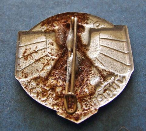 WW2 GERMAN NAZI RARE Deutsches Jugendfest 1937 PIN IN SILVER HJ HITLER YOUTH BADGE
