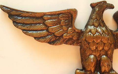 WW2 GERMAN NAZI RARE EARLY NSDAP - SA WALL EAGLE MASSIVE METAL WITH SWASTIKA