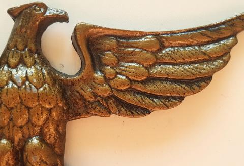 WW2 GERMAN NAZI RARE EARLY NSDAP - SA WALL EAGLE MASSIVE METAL WITH SWASTIKA