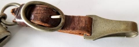 WW2 GERMAN NAZI RARE TO FIND EARLY ANODIZED SA DAGGER SCABBARD WITH LEATHER HANGER LOOP PART