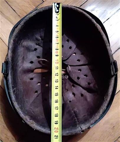 WW2 GERMAN NAZI RARE TO FIND HELMET LINER WITH AMAZING PATINA SIZE 64 FOR WAFFEN SS OR HEER HELMET M35, M40, M42